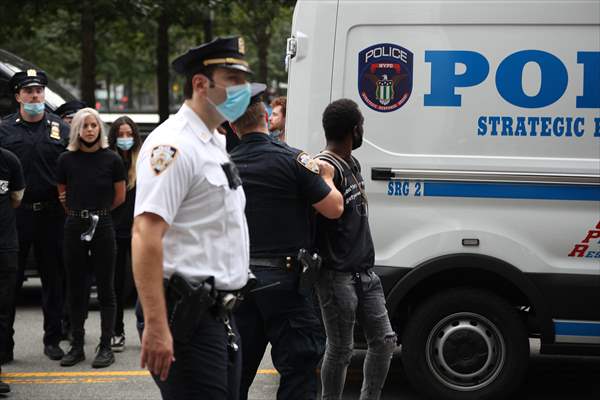 Police detained anti-ICE protestors in NYC