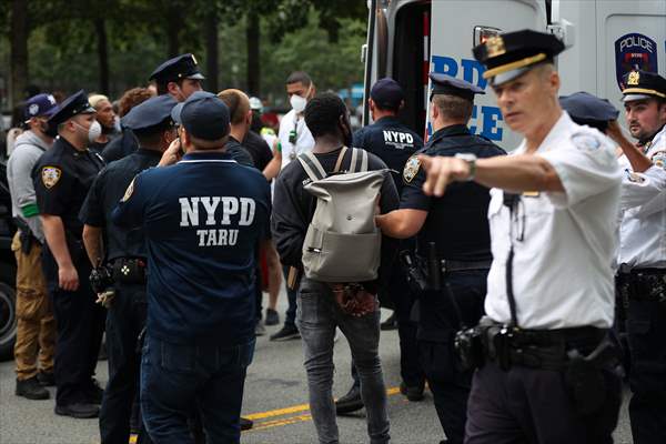 Police detained anti-ICE protestors in NYC