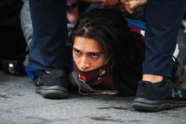 Police detained anti-ICE protestors in NYC