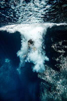 Deep water soloing in Turkey's Antalya