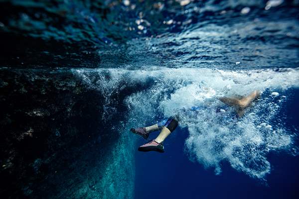 Deep water soloing in Turkey's Antalya