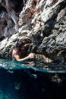 Deep water soloing in Turkey's Antalya