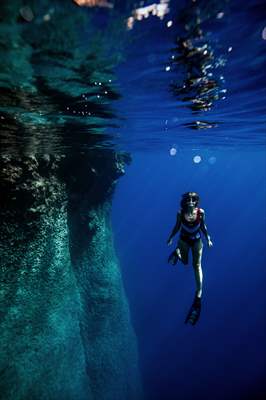 Deep water soloing in Turkey's Antalya