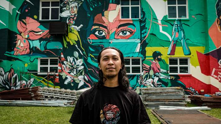 Mural painting for health workers in Malaysia