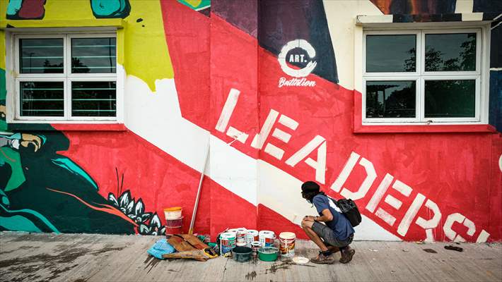 Mural painting for health workers in Malaysia
