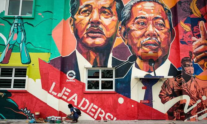 Mural painting for health workers in Malaysia