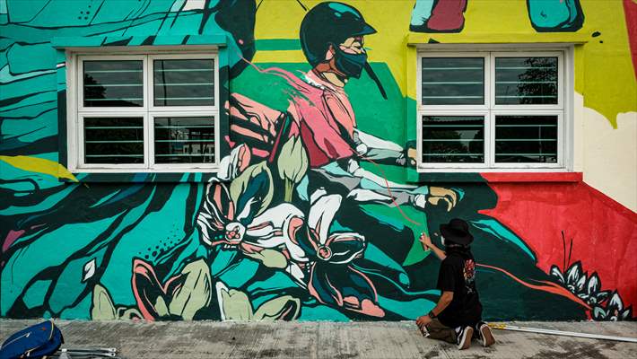 Mural painting for health workers in Malaysia