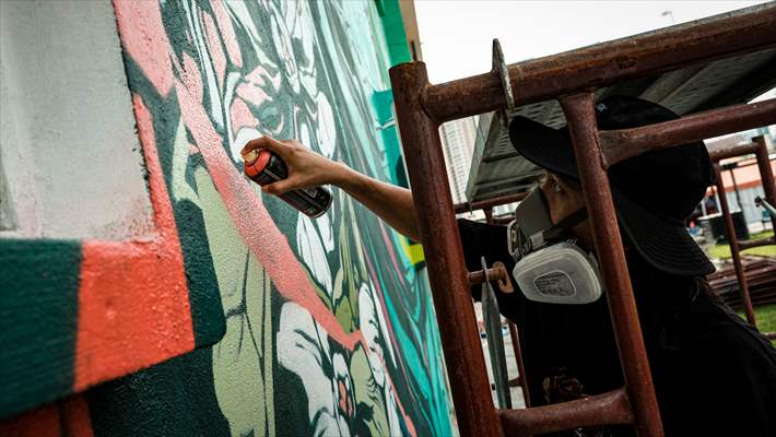 Mural painting for health workers in Malaysia