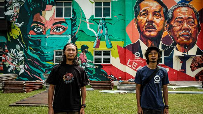 Mural painting for health workers in Malaysia