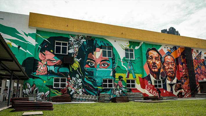 Mural painting for health workers in Malaysia