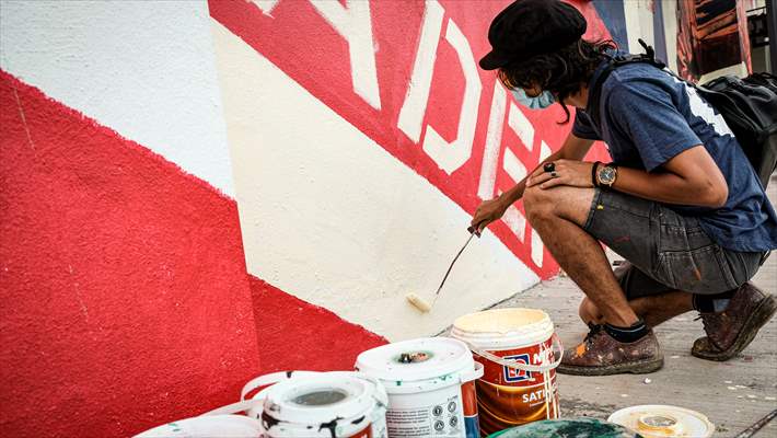 Mural painting for health workers in Malaysia