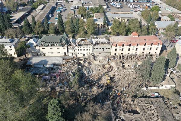 Residential area damaged amid clashes between Armenia and Azerbaijan