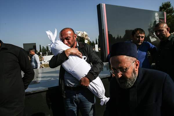 Funeral of Azerbaijanis died in Ganja attack