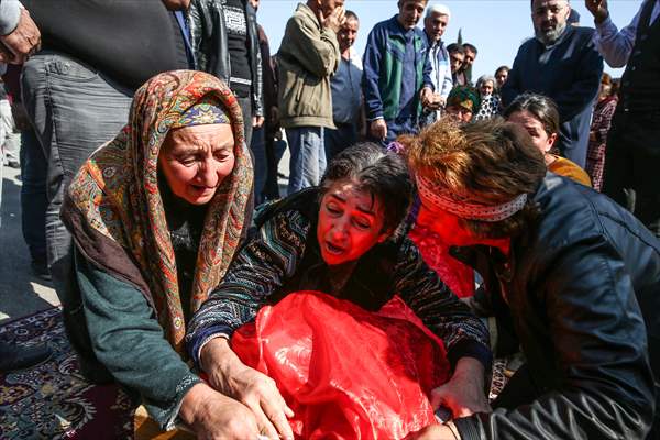 Funeral of Azerbaijanis died in Ganja attack