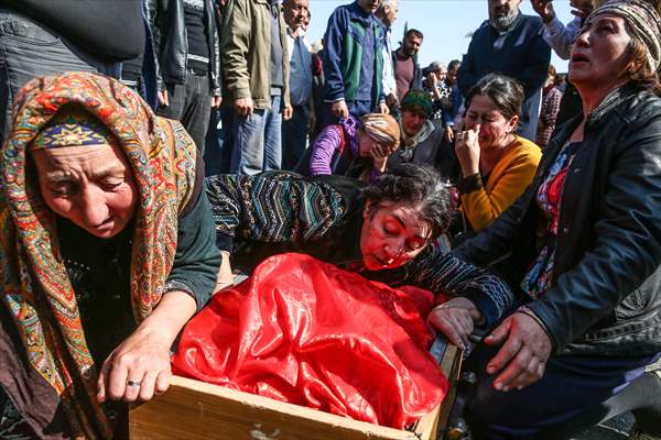 Funeral of Azerbaijanis died in Ganja attack