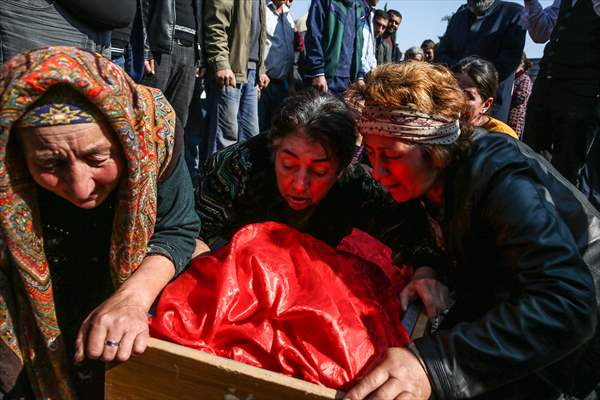 Funeral of Azerbaijanis died in Ganja attack