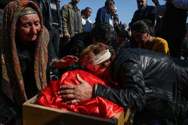Funeral of Azerbaijanis died in Ganja attack