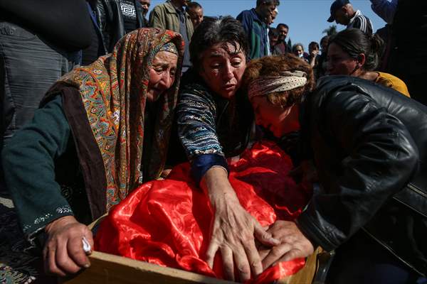 Funeral of Azerbaijanis died in Ganja attack