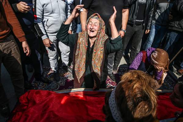 Funeral of Azerbaijanis died in Ganja attack