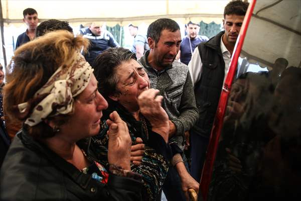 Funeral of Azerbaijanis died in Ganja attack
