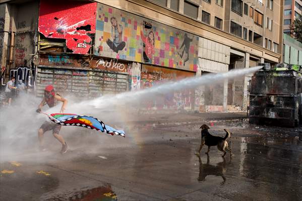 Surprise demontration in Chile