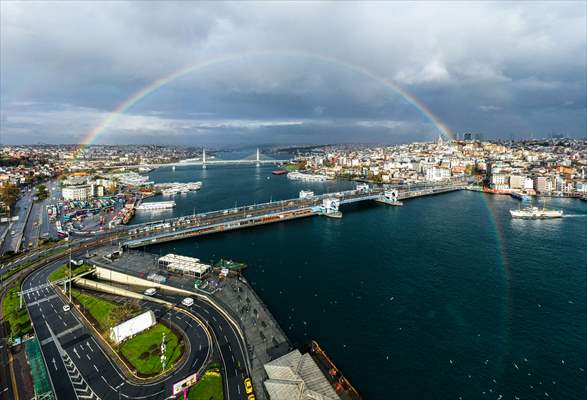Rainbow over Istanbul
